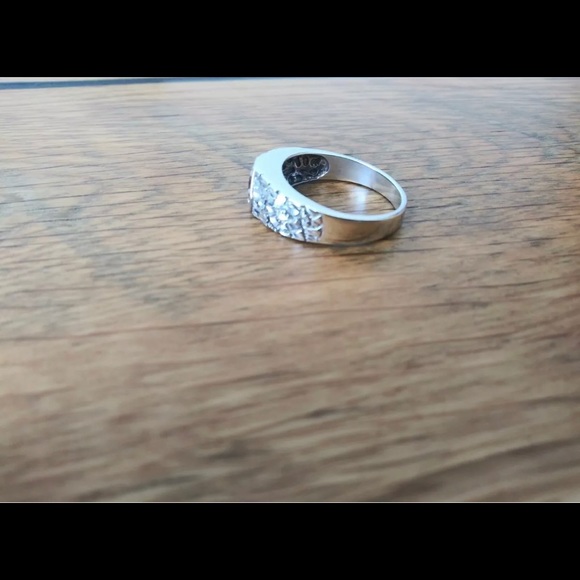 - KABANA Men Hessonite Garnet Textured Sterling Silver Band Ring 925 Size… - Picture 3 of 5